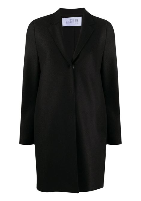 Black single-breasted virgin wool coat Harris wharf london - women